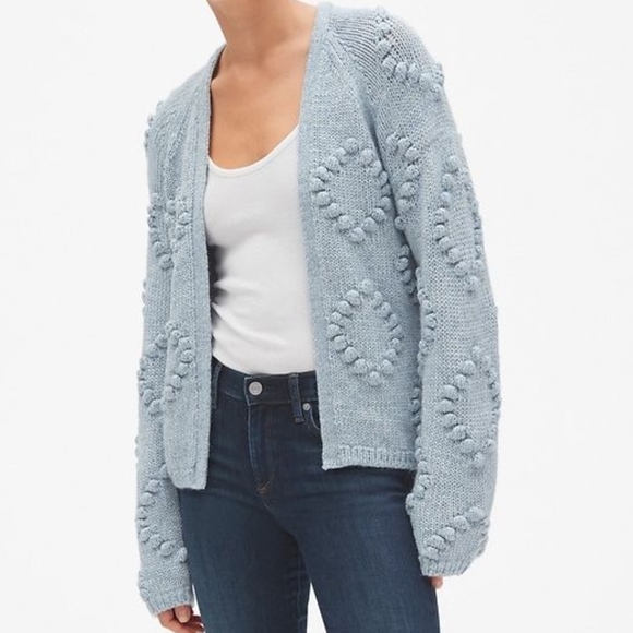 Gap Sweaters - NWT Gap Bobble Cardigan Sweater Blue Medium Tall